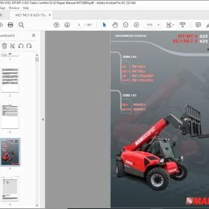 Manitou MT 625 Turbo MT-X 625 Turbo MT 625 T COMFORT MT-X 625 T COMFORT SERIE 2-E3 MLT 625-75 H MLT-X 625-75 H SERIE 1-E3 Repair Manual 647230 - PDF DOWNLOAD