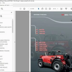Manitou MT 835 1135 1335 ST3B Lift Truck Repair Manual 647075 - PDF DOWLNOAD