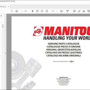 Manitou MT 835 ST3B Parts Catalogue Manual - PDF DOWNLOAD