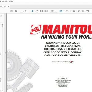 Manitou MT 932 MT 932 TURBO MT 732 MT 732 TURBO Genuine Parts Catalogue Manual 547766 - PDF DOWNLOAD