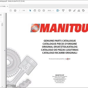 Manitou MT-X 1030 S T Genuine Parts Catalogue Manual 647236 - PDF DOWNLOAD