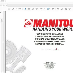 Manitou MT-X 1030 S.T S4-E3 Parts Catalogue Manual 647236 - PDF DOWNLOAD