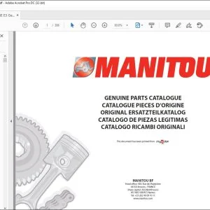 Manitou MT-X 732 SE-E3 Genuine Parts Catalogue Manual 647185 - PDF DOWNLOAD