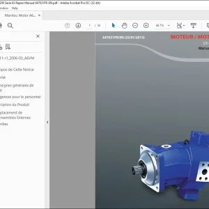 Manitou Motor A6VM 28-200 Serie 63 Repair Manual 647031FR-EN - PDF DOWNLOAD