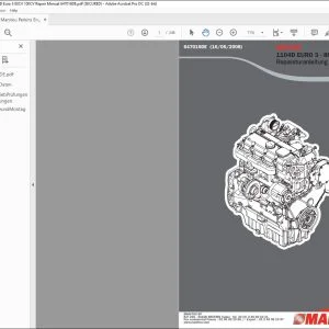 Manitou Perkins Engine 1104D Euro 3 80CV 100CV Repair Manual 647016DE - PDF DOWNLOAD
