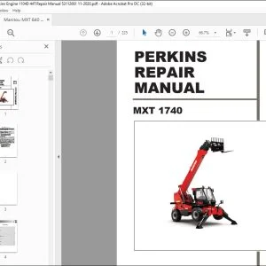 Manitou Perkins Engine MXT 1740 Repair Manual - PDF DOWNLOAD
