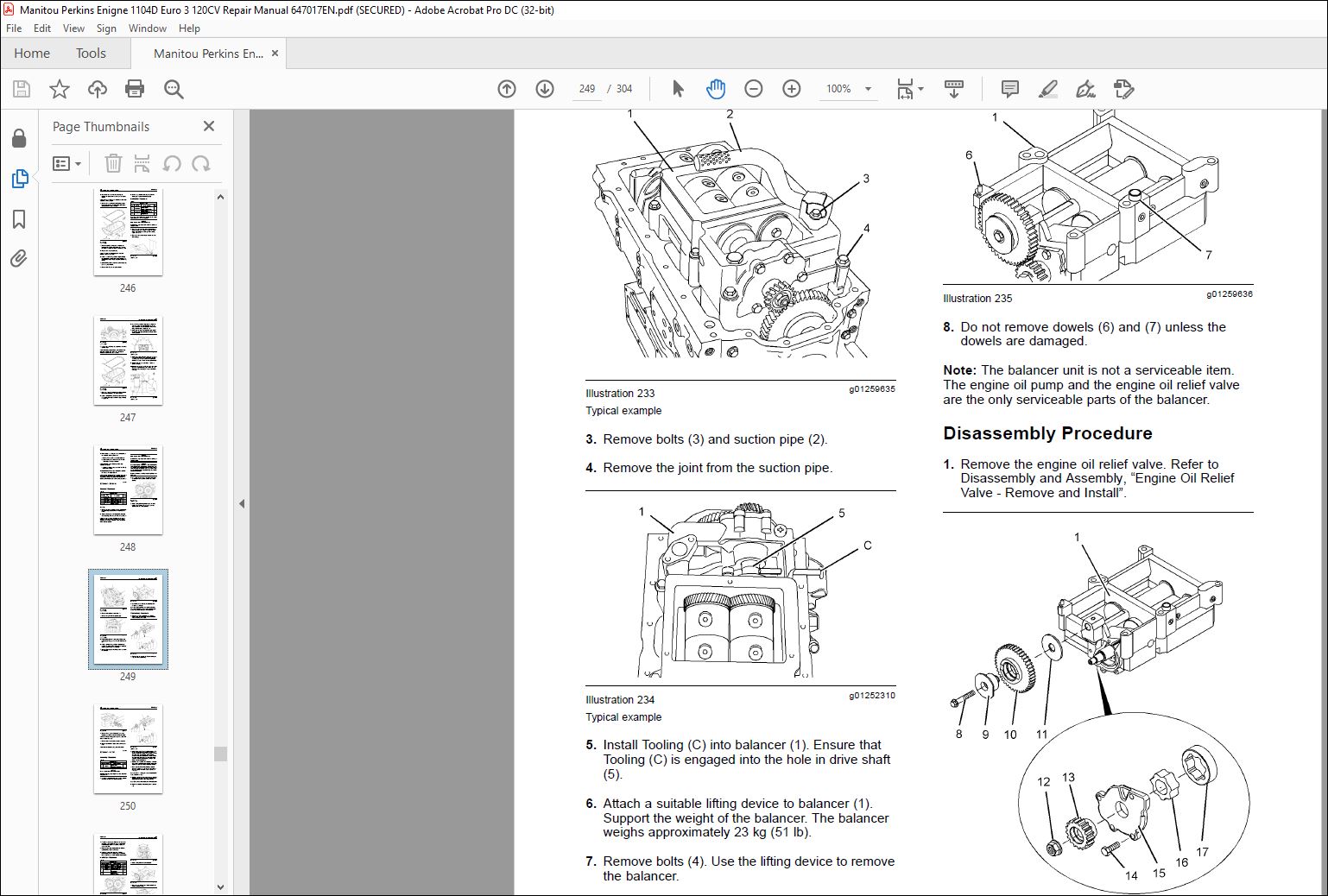 Manitou Perkins Enigne 1104D Euro 3 120CV Repair Manual 647017EN - PDF ...