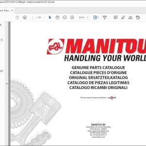 Manitou Platforms 150 ATT Repair Manual 547 315 - PDF DOWNLOAD