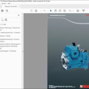 Manitou Pump A4VG 70-180 Serial 32 Repair Manual 6470303EN - PDF DOWNLOAD