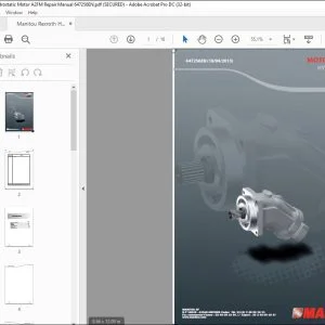 Manitou Rexroth Hydrostatic Motor A2FM Repair Manual 647256EN - PDF DOWNLOAD