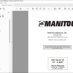 Manitou TMT 55 HT XT T3 - 4 WAY Parts Manual 51900009 - PDF DOWNLOAD