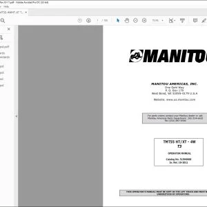 Manitou TMT55 HT XT-4W T3 Forklift Truck Operator Manual 51900008 - PDF DOWNLOAD