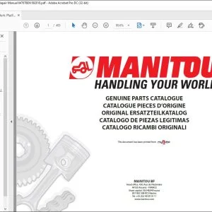 Manitou Telehandler ATJ 46+ RC T4 S1 Repair Manual 647678 - PDF DOWNLOAD
