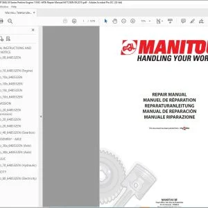 Manitou Telehandler MHT 860L M Series Perkins Engine 1104C-44TA Repair Manual 647125EN - PDF DOWNLOAD