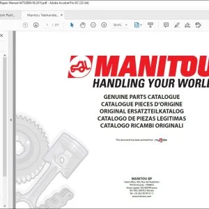 Manitou Telehandler MLT 634 120D ST4 S1 Repair Manual 647538 - PDF DOWNLOAD