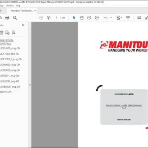 Manitou Telehandler RADIOCONTROL AUTEC DYNAMIC PLUS Repair Manual 647805 - PDF DOWNLOAD