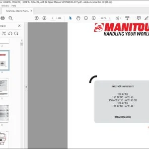Manitou Work Platforms 120 AETJL 150 AETJC - AETJ 43 150 AETJC 3D - AETJ 43 3D 150 AETJL 170 AETJL - AETJ 49 Repair Manual 547379EN - PDF DOWNLOAD