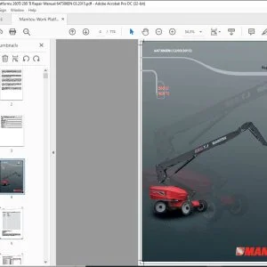 Manitou Work Platforms 260TJ 280 TJ Repair Manual 647386 - PDF DOWNLOAD