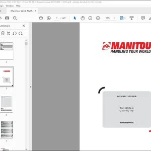 Manitou Work Platforms TJ 65 2RD T4 S1 TJ 65P 4RD T4 S1 Repair Manual 647783EN - PDF DOWNLOAD