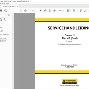 New Holland Cursor 9 Tier 4B (final) Motor SERVICEHANDLEIDING 47606164 - PDF DOWNLOAD