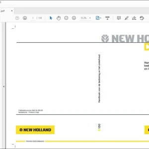 New Holland D150 Handboek voor de bediening en het onderhoudl 6043502600 - PDF DOWNLOAD