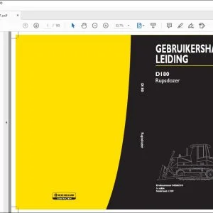 New Holland D180 Rupsdozer GEBRUIKERSHANDLEIDING 84266510 - PDF DOWNLOAD