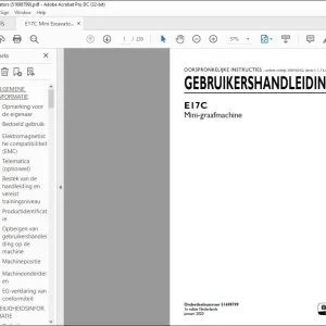 New Holland E17C Mini-graafmachine GEBRUIKERSHANDLEIDING 51698799 - PDF DOWNLOAD