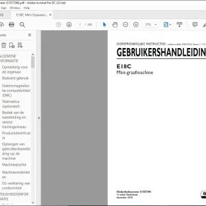 New Holland E18C Mini-graafmachine GEBRUIKERSHANDLEIDING 51557396 - PDF DOWNLOAD