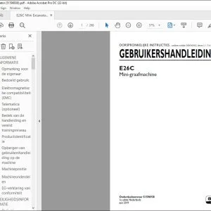 New Holland E26C Mini-graafmachine GEBRUIKERSHANDLEIDING 51596938 - PDF DOWNLOAD