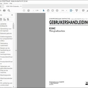 New Holland E30C Mini-graafmachine GEBRUIKERSHANDLEIDING 51632779 - PDF DOWNLOAD