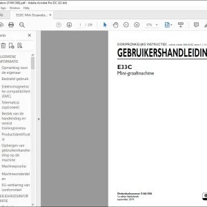 New Holland E33C Mini-graafmachine GEBRUIKERSHANDLEIDING 51661306 - PDF DOWNLOAD