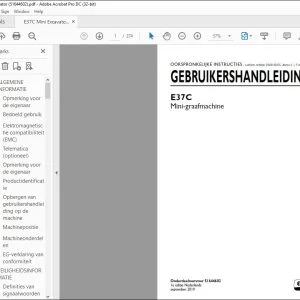 New Holland E37C Mini-graafmachine GEBRUIKERSHANDLEIDING 51644602 - PDF DOWNLOAD