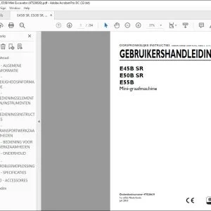 New Holland E45B SR E50B SR E55B Mini-graafmachine GEBRUIKERSHANDLEIDING 47528639 - PDF DOWNLOAD