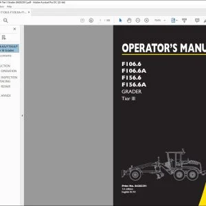 New Holland F106.6 F106.6A F156.6 F156.6A GRADER Tier III Grader Operator's Manual 84282291 - PDF DOWNLOAD