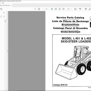 New Holland Ford L-451 & L-452 Skid-Steer Loaders Service Parts Catalog Manual 5045123 - PDF DOWNLOAD