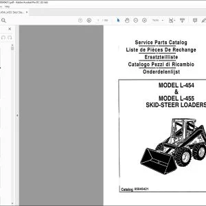 New Holland Ford L-454 & L-455 Skid Steer Loaders Service Parts Catalog Manual 05045421 - PDF DOWNLOAD