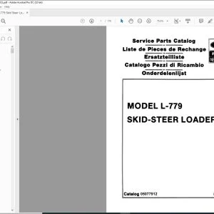 New Holland Ford L-779 Skid-Steer Loader Service Parts Catalog Manual 05077912 - PDF DOWNLOAD