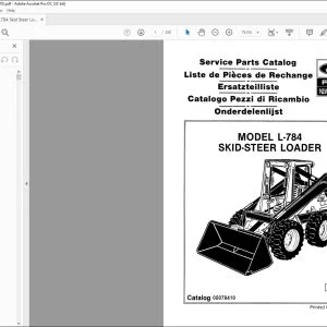 New Holland Ford L-784 Skid-Steer Loader Service Parts Catalog Manual 05078410 - PDF DOWNLOAD