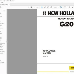 New Holland G200 Motor Grader Operator's Manual 75314454 - PDF DOWNLOAD