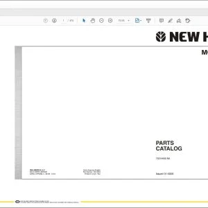 New Holland G200 Motor Grader Parts Catalog Manual 75314455 - PDF DOWNLOAD