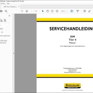 New Holland ISM Tier 4 Motor SERVICEHANDLEIDING 47632286 - PDF DOWNLOAD