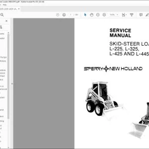 New Holland L-225 L-325 L-425 & L-445 Skid-Steer Loaders Service Manual - PDF DOWNLOAD