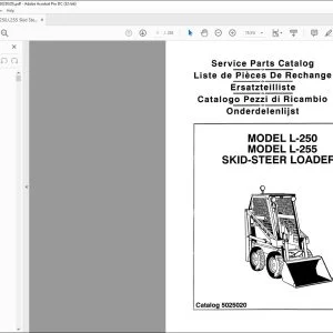 New Holland L-250 L-255 Skid-Steer Loaders Service Parts Catalog Manual 5025020 - PDF DOWNLOAD