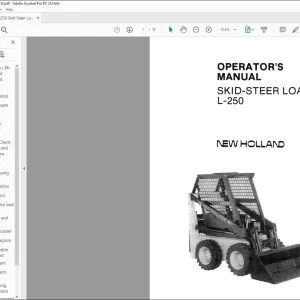 New Holland L-250 Skid Steer Loader Operator's Manual 42025010 - PDF DOWNLOAD