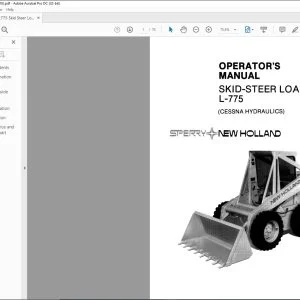 New Holland L-775 Skid-Steer Loader Operator's Manual 42077516 - PDF DOWNLOAD