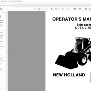 New Holland L-781 L-783 L-785 Skid-Steer Loader Operator's Manual 42078133 - PDF DOWNLOAD