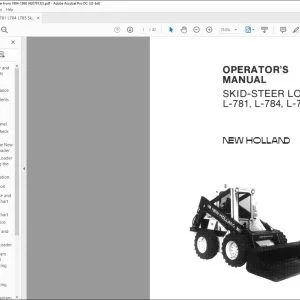 New Holland L-781 L-784 L-785 Skid-Steer Loader Operator's Manual 42078132 - PDF DOWNLOAD