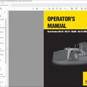 New Holland RG140 RG170 RG200 RG170 AWD RG200 AWD Road Graders Operator's Manual - PDF DOWNLOAD