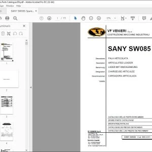 SANY SW085 SPARE PARTS CATALOGUE Manual - PDF DOWNLOAD
