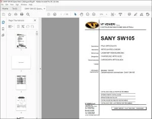 SANY SW105 SPARE PARTS CATALOGUE Manual - PDF DOWNLOAD